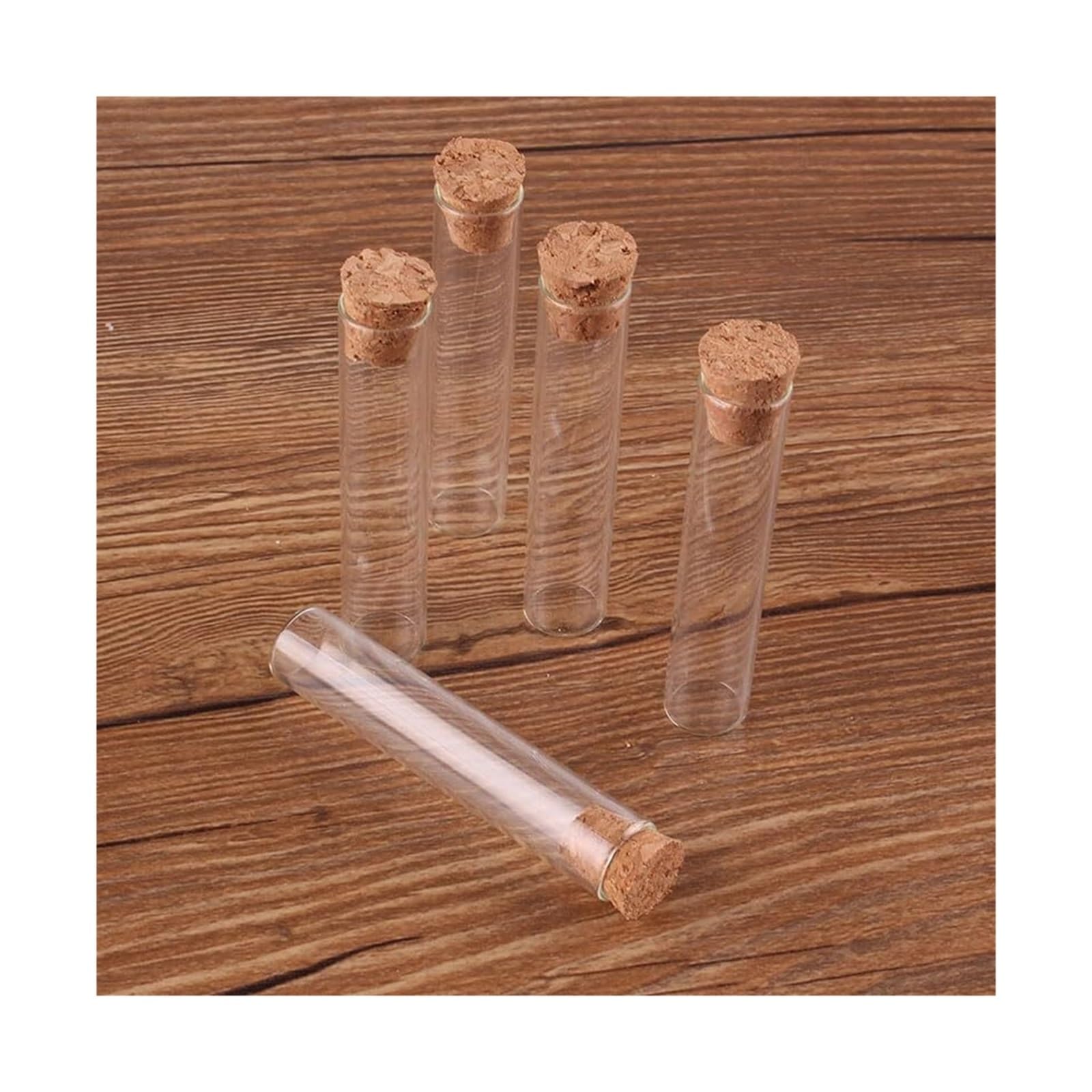 probówki z przezroczystego szkła, Probówki szklane z korkiem 12x60mm 4ml 100 szt