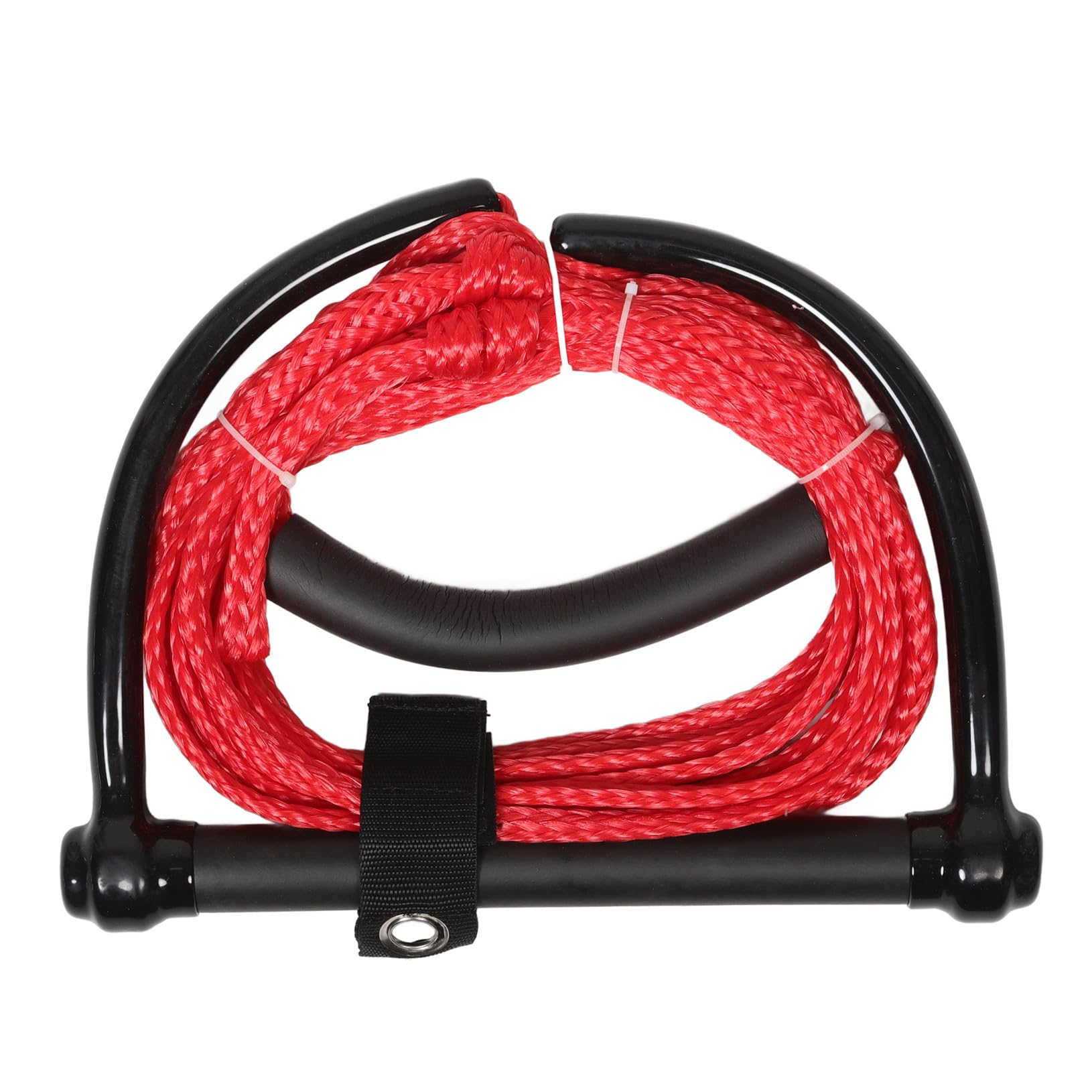 Hemobllo Corda per Sci Nautico Impugnatura Comoda Resistente all Abrasione in Pp, Corda Portatile per Wakeboarding e Tubing Rossa