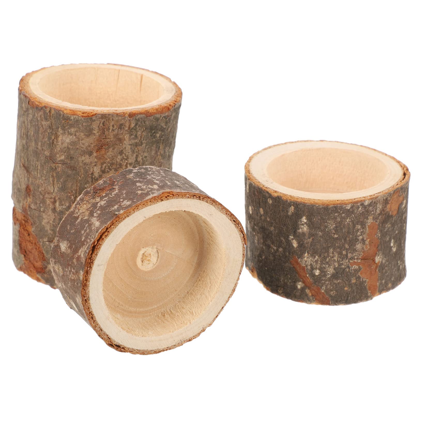 Cabilock 5 Sätze Kerzenhalter Aus Holz Vintage Dekoration Retro Dekoration Kerzenmanschette Herstellung Gold Kerzenhalter Für Den Haushalt Kleiner Kerzenständer Aus Holz Hölzern 3 Stück * 5