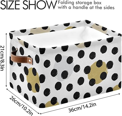 Miniatura 3 de Cesta de almacenamiento de lunares plegable para ropa sucia, contenedor de almacenamiento de juguetes, caja organizadora para sala de juegos, sala