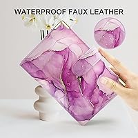 Vista 5 de Carpeta A6 recargable de piel sintética con 6 anillas, cubierta para cuaderno pequeño para papel de relleno A6, cubierta de planificador personal