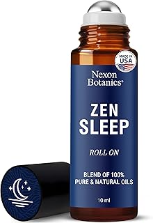 Zen Sleep Essential Oil Roll-On 10 ml - Calming Blend for Serenity & Deep Sleep with Lavender, Rosemary - Easy-to-Use Roller Ball - Nexon Botanics