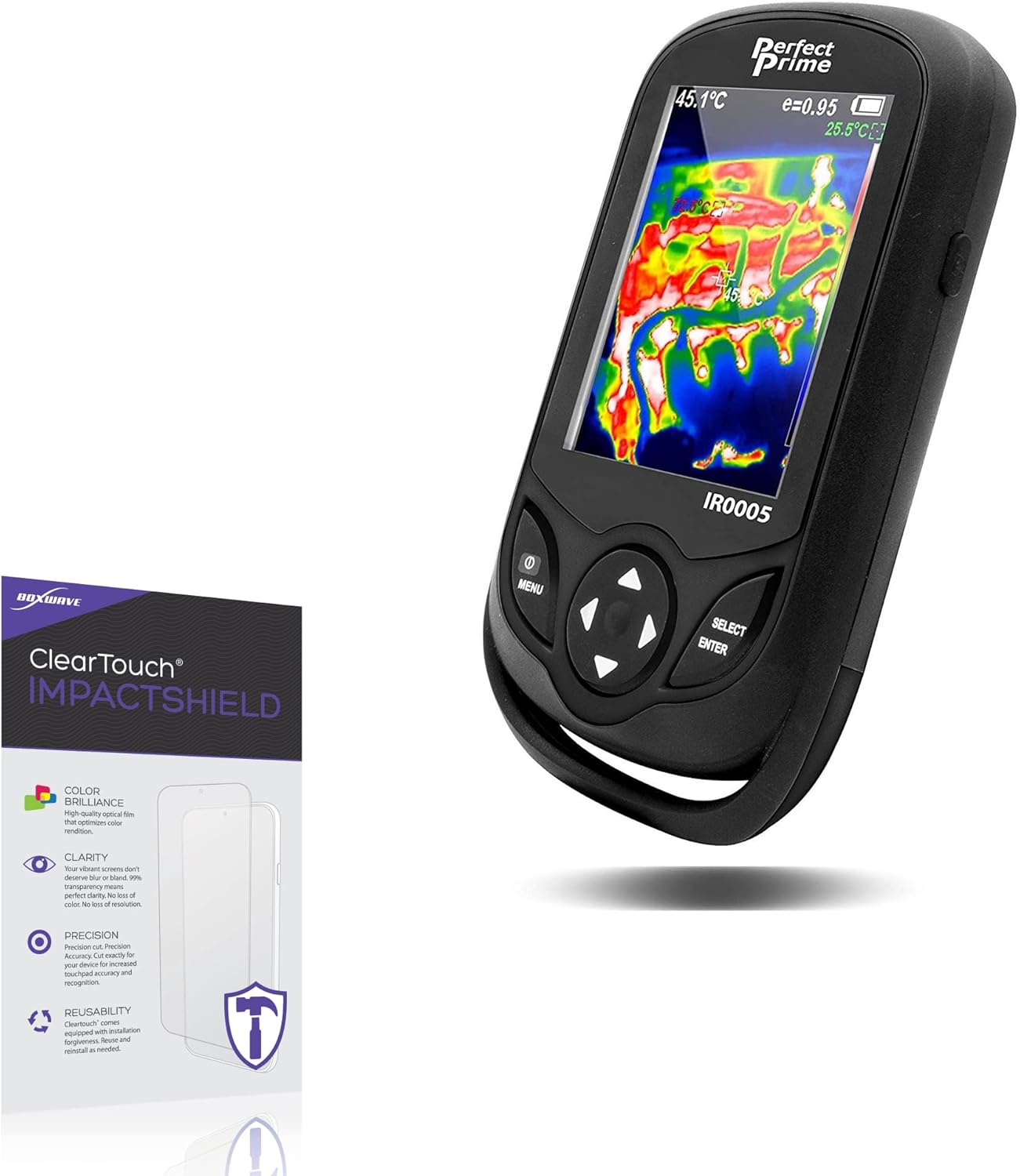 BoxWave Screen Protector Compatible With PerfectPrime IR0005 - ClearTouch ImpactShield (2-Pack), Impenetrable Screen Protector Flexible Film