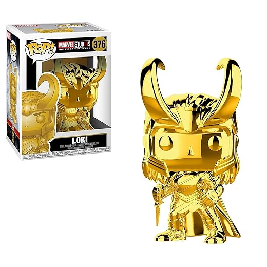 Sale Funko Pop Marvel: Marvel Studios 10 - Loki (Gold Chrome) Collectible Figure, Multicolor