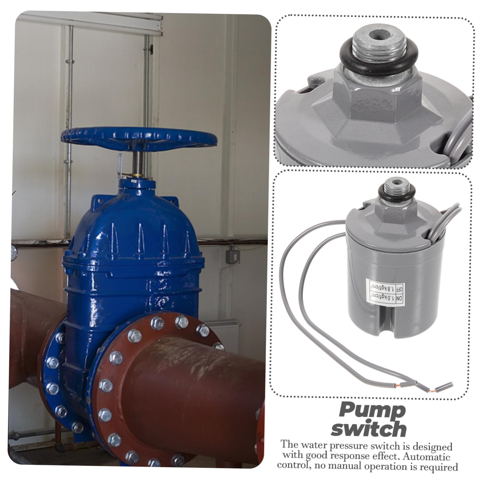 Veemoon 3 Stück Automatischer Wasserpumpen Druckschalter für Haushalte Druckregler für Heiße und Wasserpumpen Robustes Kunststoffmaterial Praktische Steuerung für Stabile Wasserzirkulation