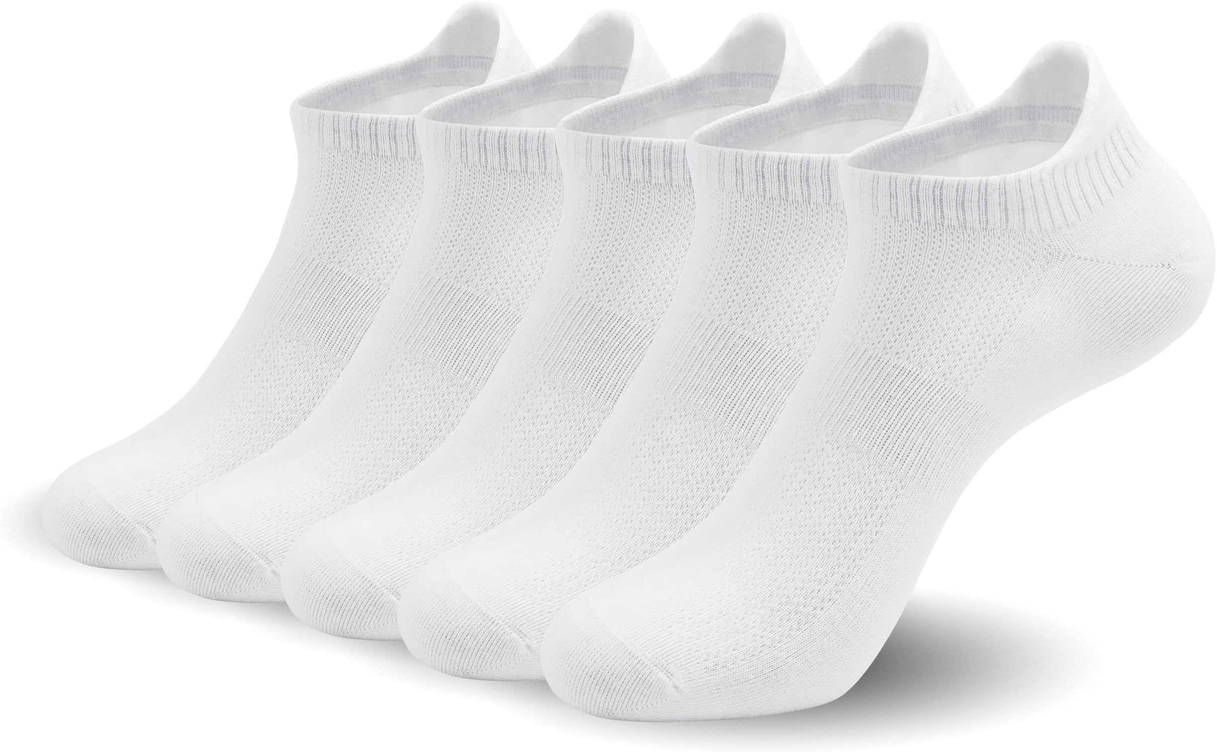 Women Ultra Thin Socks Viscose Bamboo Low Cut No Show Ventilating Ankle Anti Odor Arch Support Mesh Socks 5 Pairs