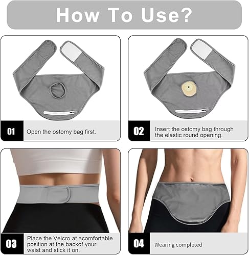 Miniatura 5 de Cinturón de ostomía Fundas transpirables para bolsas de ostomía de colostomía Cinturón oculto de soporte de ostomía para hombres y mujeres