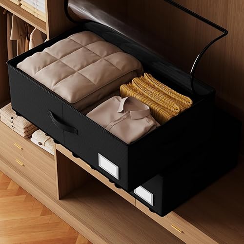 Miniatura 7 de Almacenamiento debajo de la cama con ruedas, organizadores de almacenamiento de zapatos debajo de la cama, contenedores de almacenamiento debajo de