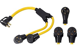 3 Feet NEMA 14-50P 4-Prong Y Splitter