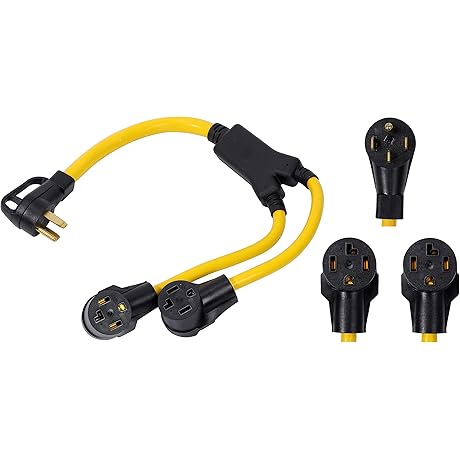 3 Feet NEMA 14-50P 4-Prong Y Splitter