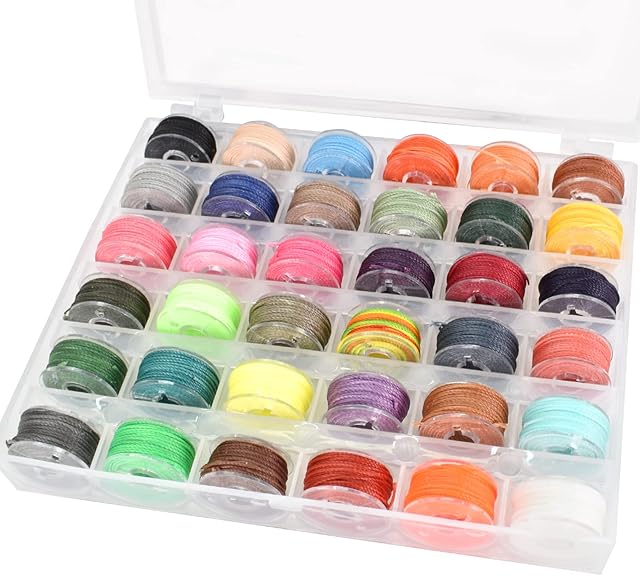 36 Rolls Colour Waxed Cord 0.55mm x 10m/Roll Craft Waxed Thread Wax Cotton String Leather Sewing Thread Macrame Cord for Jewelry, Bracelets, Necklaces Craft Making, Totally 360m