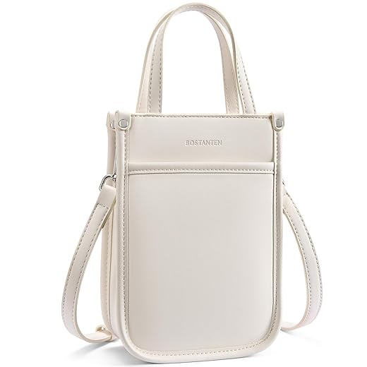 BOSTANTEN Small Crossbody Bags for Women Designer Zip Cell Phone Purse Shoulder Handbags Wallet with Card Slots Retro Black