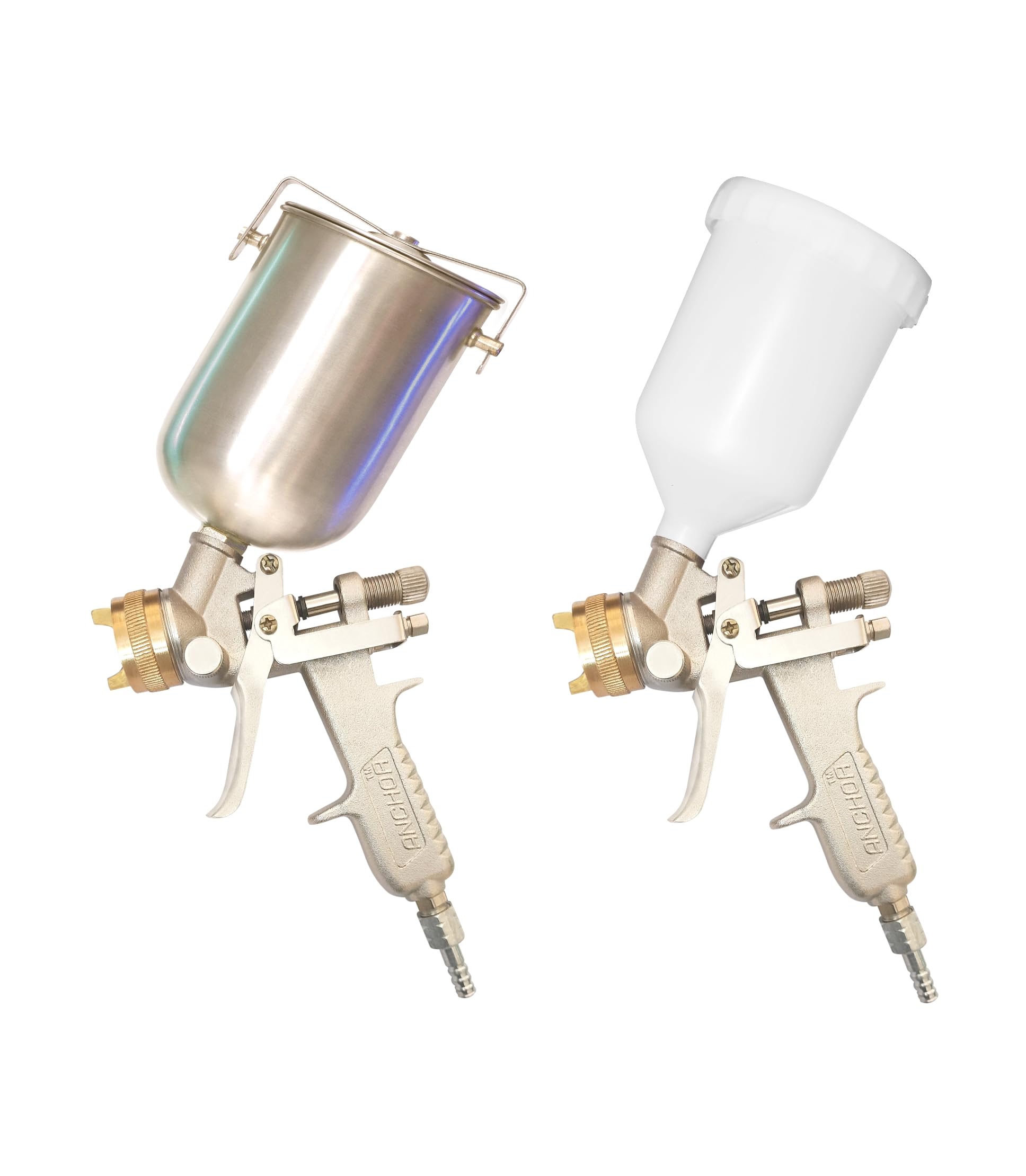 Metal Pint Spray Gun Aluminum Body Paint Spray Gun with Mild Steel Cup & Nylon Cup Air Assisted Sprayer Set of 2 (B0CCVZTRP9) Amazon Price History, Amazon Price Tracker