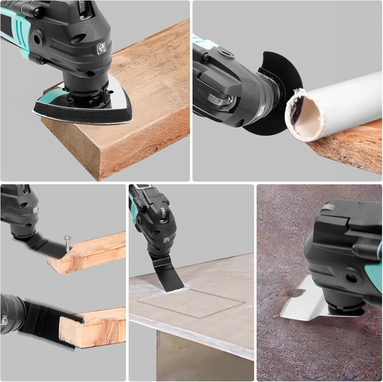 3.2° Oscillating Multi-Tool Kit with Quick-Change & 6-Speed | 2.5A Motor for Smooth Cutting, Sanding, Scraping | Low Vibration & 17pc All-in-One Kit