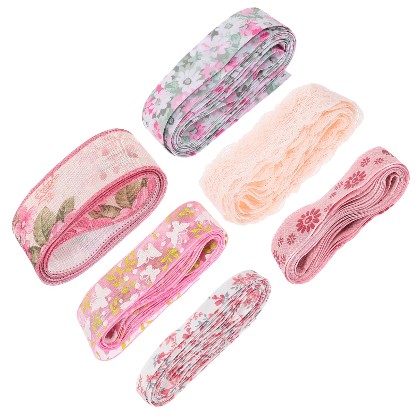 Didiseaon Rollos Floral Cintas Para Manualidades Decorar Decoraciones De Pastel Cintas Artesanales De Envolver Exquisita De Cinturón De Poliéster De Prensa