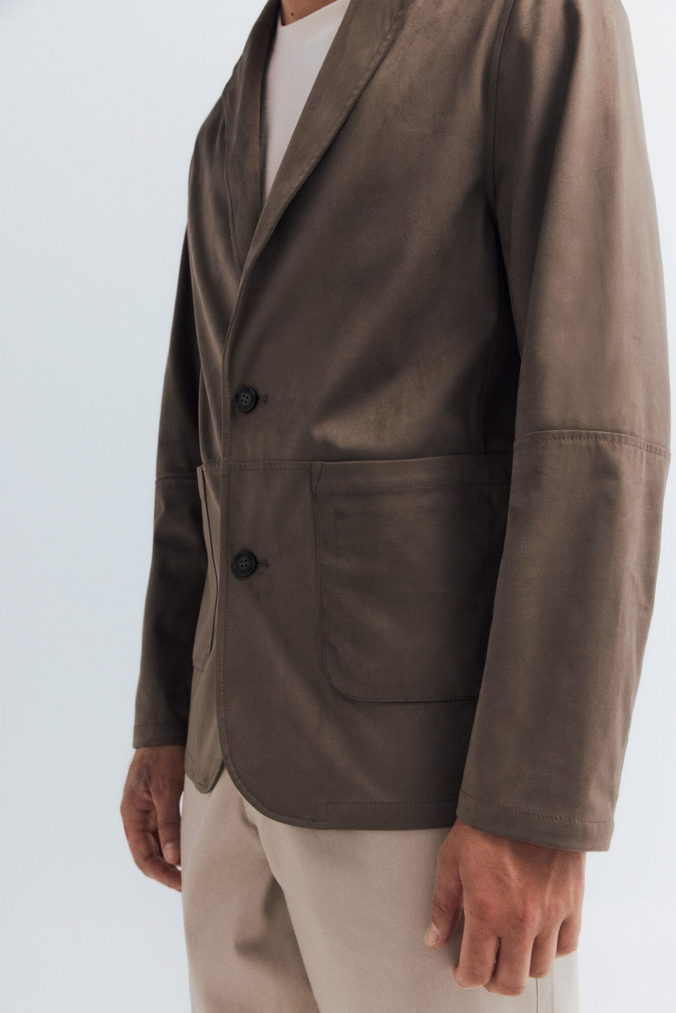 SPRINGFIELD Blazer Suede Double-Breasted and Regular Fit. 92% Polyester Blazer De Ante Hombre