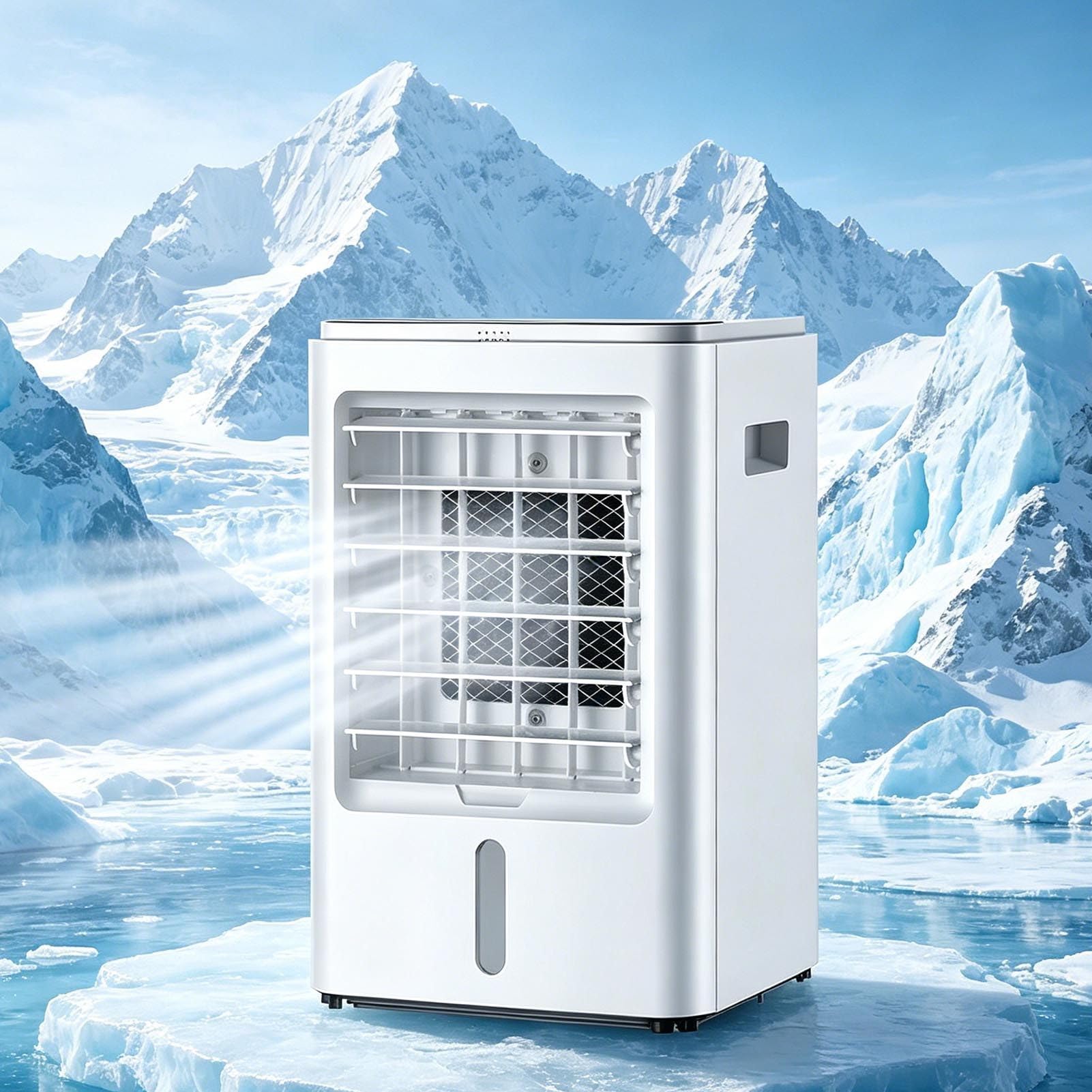 ROGHA Portable Mini RV Air Conditioner, Evaporative Cooler with Remote Control, 3 Wind Speeds & Timers, Cooling Fan AC Unit for Van Truck