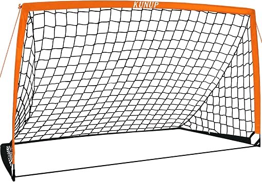 53 6x4 9x5 FT Portable Kids Soccer Goal for Backyard, Foldable Soccer Practice Net with Carrying Bag for Toddler Youth Adult Pop Up Soccer Training Equipment Indoor and Outdoor Sports Game