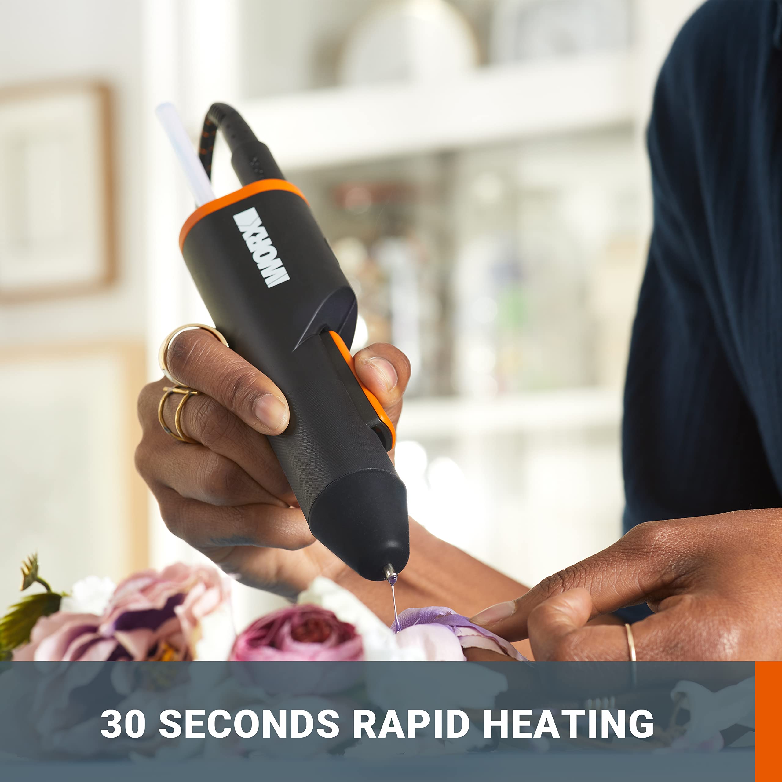 Worx WX746.9 MAKERX 20V Profesyonel Sıcak Mum Silikon Tabancası + 10 Silikon