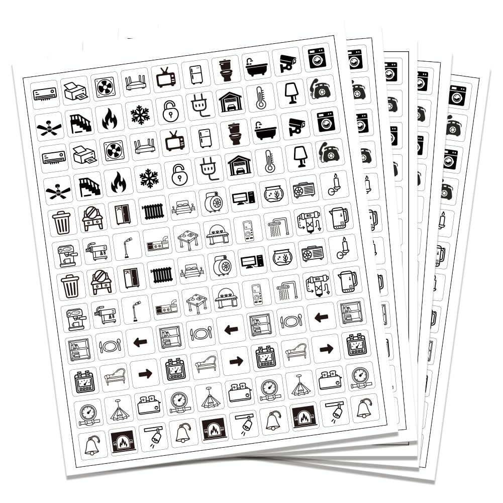 GOMAKERER 600 Pcs Home Wall Switches Light Switch Sticker Labels, Transparent Switch ID Stickers Switchboard Label Decals for Home, Kitchen, Bathroom, Office School, 0.6 x 0.6 Inch