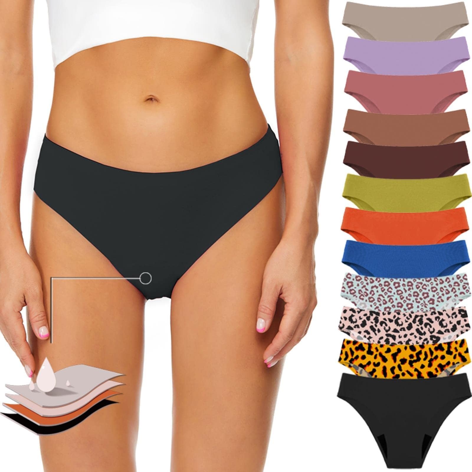 Générique Menstrual Swimsuit Teenage Menstrual Swimsuit Seamless Menstrual Swimsuit - Absorbing Anti Leak Anti Odour - Discreet Menstrual Period Briefs Comfortable for Abundant Flow - 1