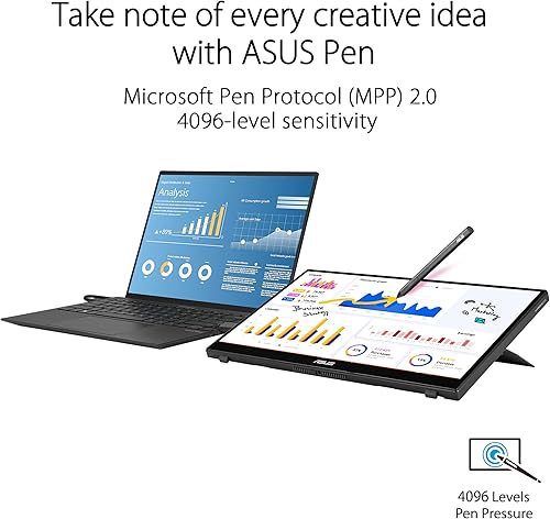 Miniatura 3 de ASUS ZenScreen Ink Monitor de pantalla táctil portátil de 14 pulgadas y 1080P (MB14AHD) - Full HD, IPS, táctil de 10 puntos, lápiz óptico (MPP 2.0),