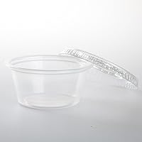 Vista 6 de Golden Apple, 3.25oz 100sets de plástico transparente Jello Shot Souffle Tazas con tapas, taza de muestreo