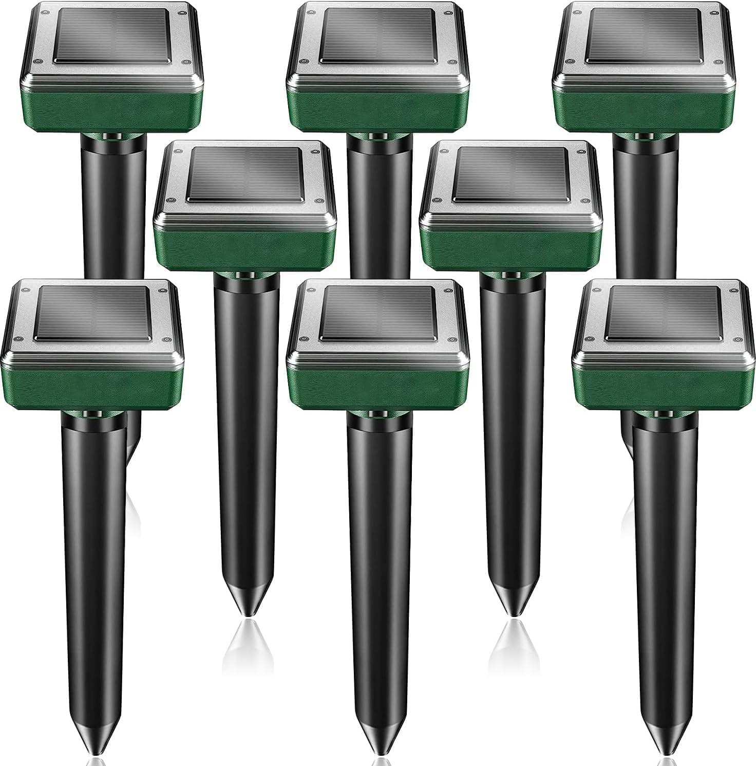 Pack of 8 Solar Mole Repellent Sonic for Yard Lawn