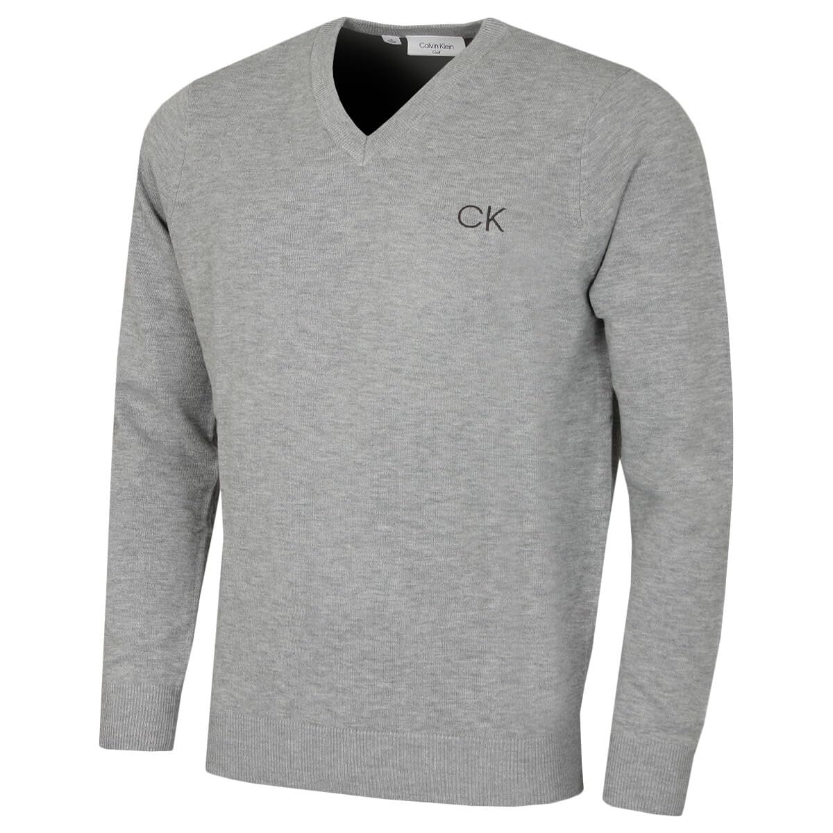 Calvin Klein Mens V-Neck Tour Golf Sweater - Silver - XXXXL