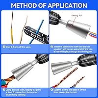 Vista 6 de Conector de tuerca de alambre premium, vástago de acero inoxidable, herramienta de torsión de cable duradero para taladro eléctrico (2 unidades)