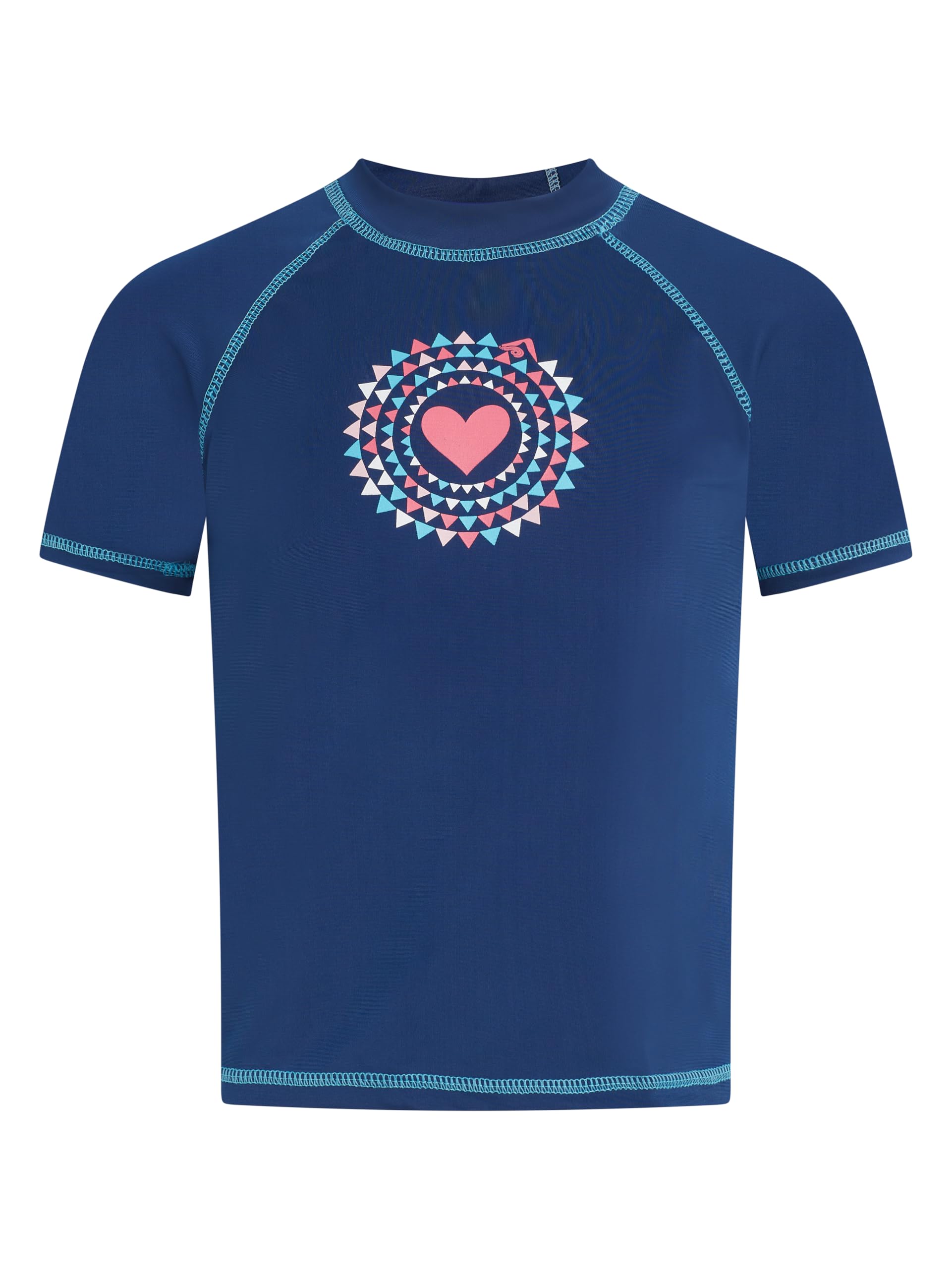 Kanu Surf Girls' Jade Rash Guard UPF 50+ Sun Protection Short Sleeve Swim Shirt