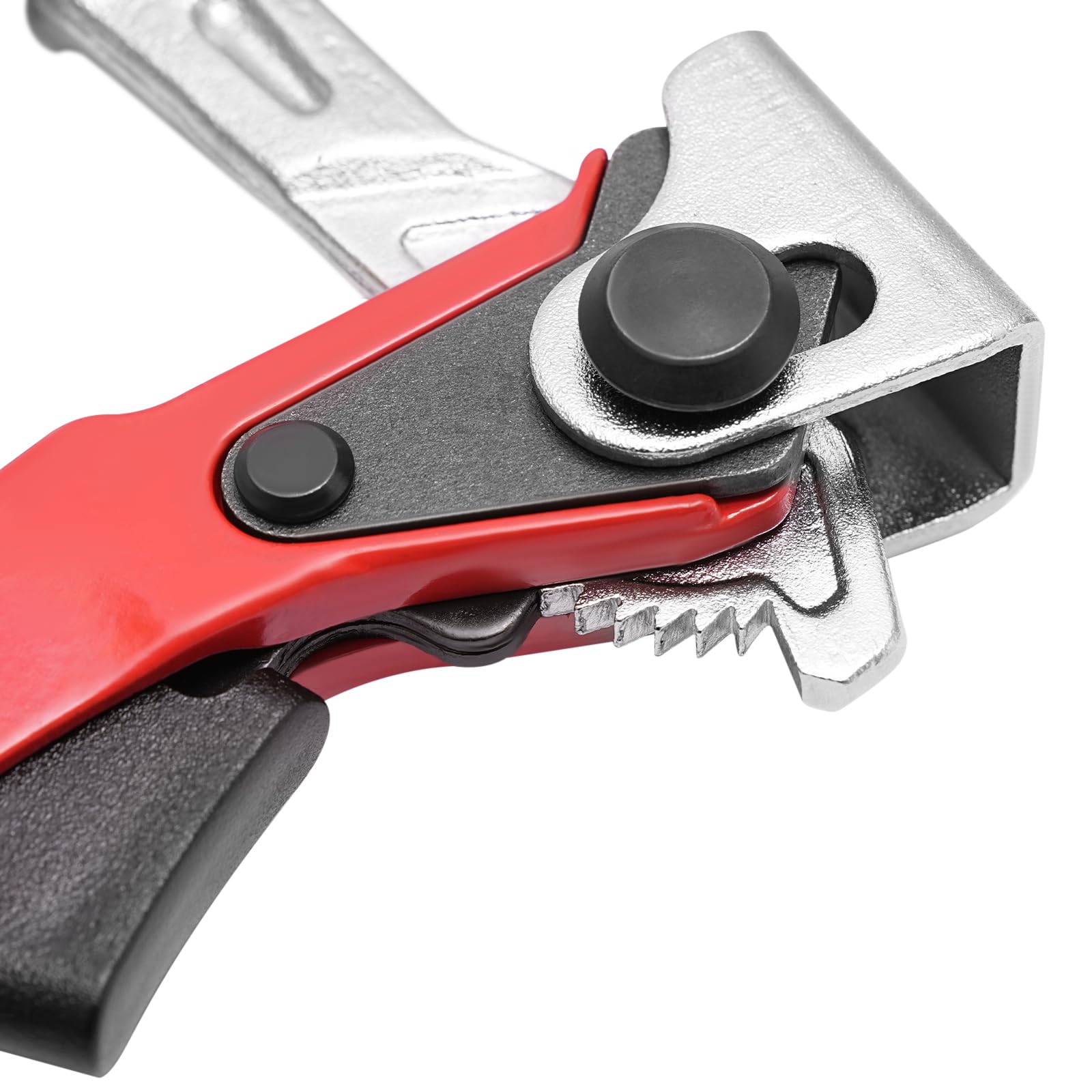 Pinza de sujeción manual roja de liberación rápida, carraca rápida, abrazadera de guía de sierra, abrazadera de mesa, fuerza de sujeción de 180 kg, para carpintería, construcción naval