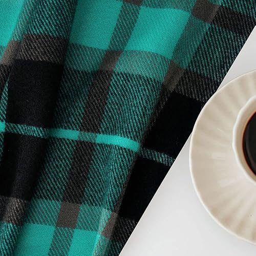 Miniatura 5 de LALIFIT Manta decorativa de cachemira sintética, suave, esponjosa, clásica, a cuadros, con flecos, con borlas, acogedora y ligera para el hogar,