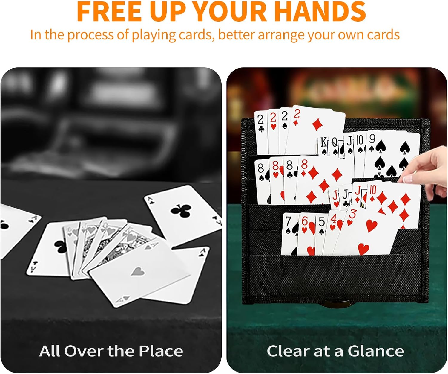 Playing Cards Holders Stands Decks with Foldable Tabletop Stand