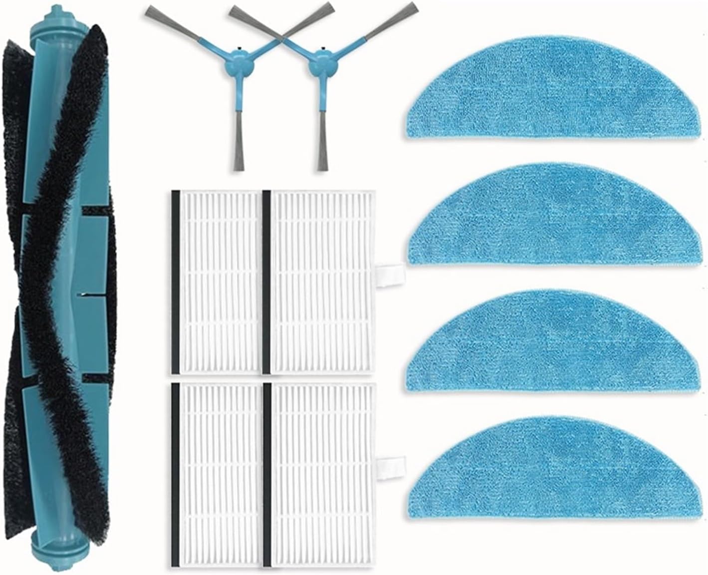 Compatible For Cecotec 8290 Immortal Ultra Power Genesis X-Treme Parts Main Side Brush Filter Mop Dust Bag splendid(Light Yellow)