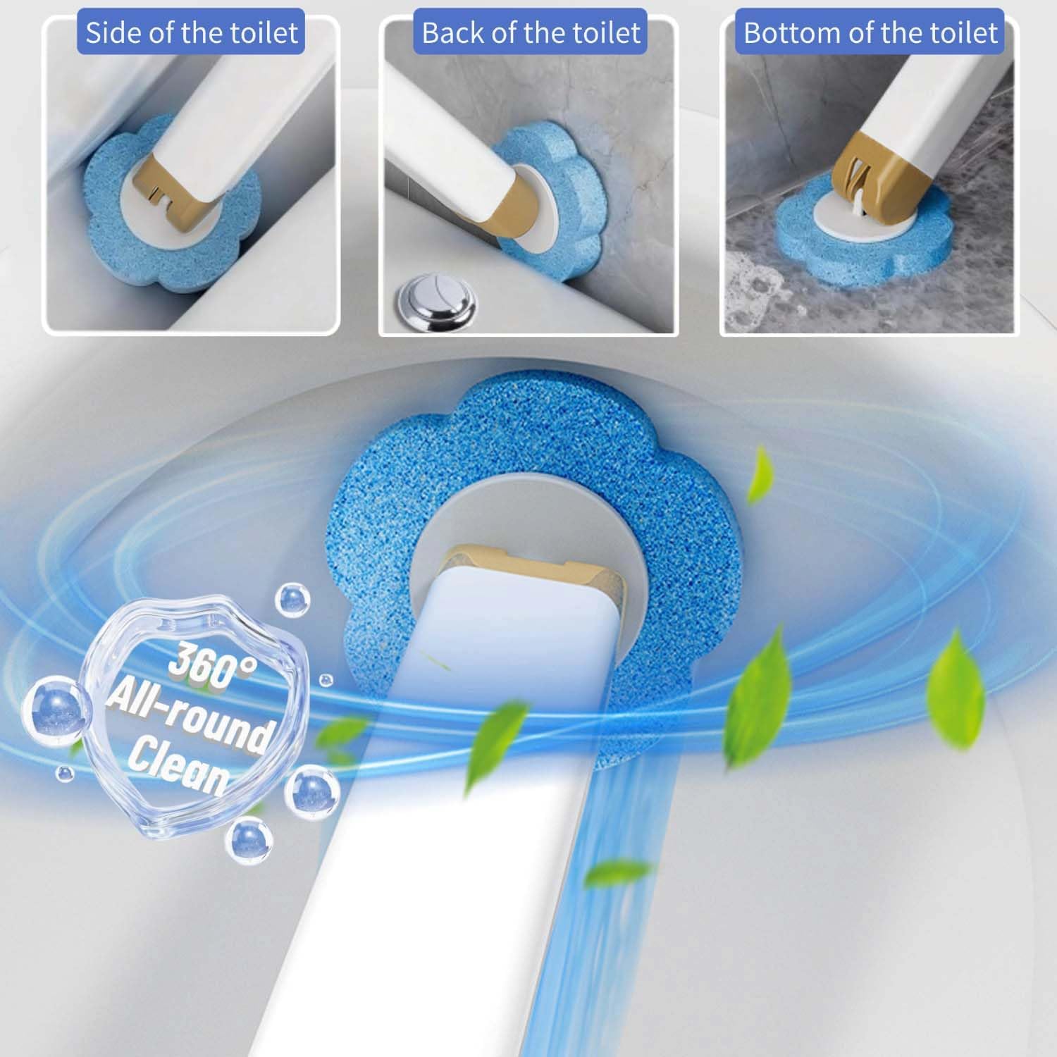 Disposable Toilet Brush with 72 Refills,Toilet Bowl Cleaner,Toilet Cleaning Supplies,Wall Mounted Toilet Wand Brush Kit with Holder for Bathroom Cleaning & Hygiene Bathtub Maintenance