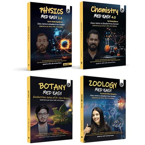 PW Chemistry, Physics, Botany and Zoology Med Easy Handwritten Notes Combo set of 4 Books | Notes, Formulas, Tips & Tricks for NEET/JEE & Board Exams [Paperback] PW