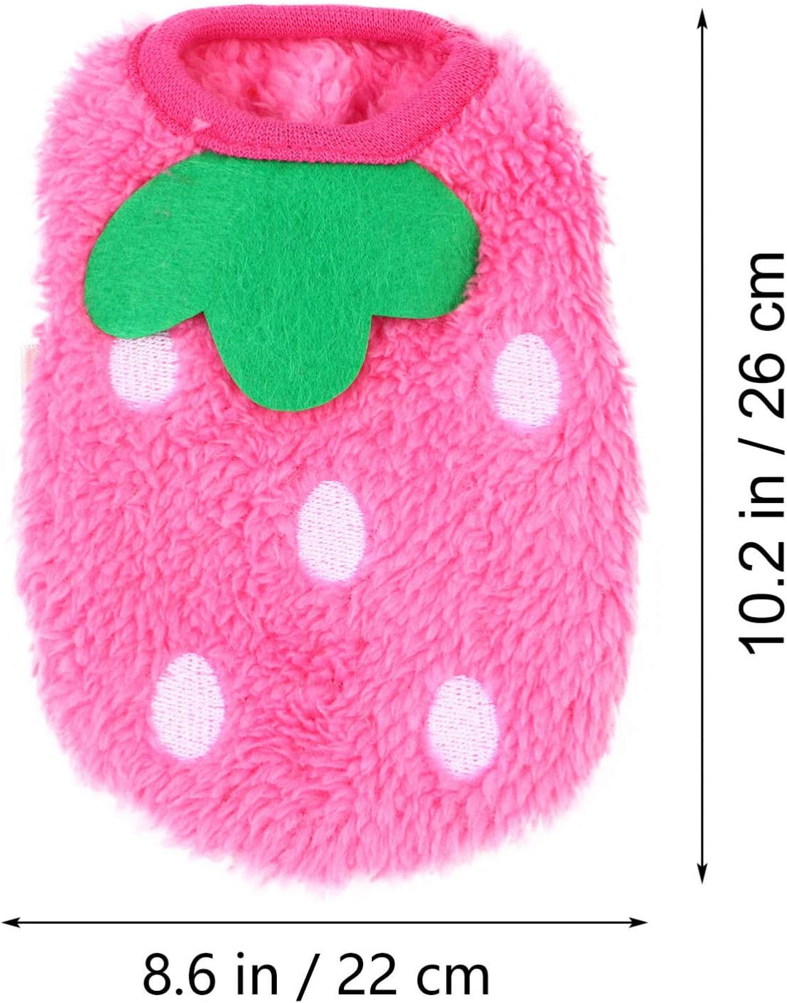 VILLCASE Pet Winter Clothes,Winter Warm Bunny Costume Pet Plush Apparel Fleece Outfit for Puppy Guinea Pig Bunny Hamster Pink 2XS - Image 4