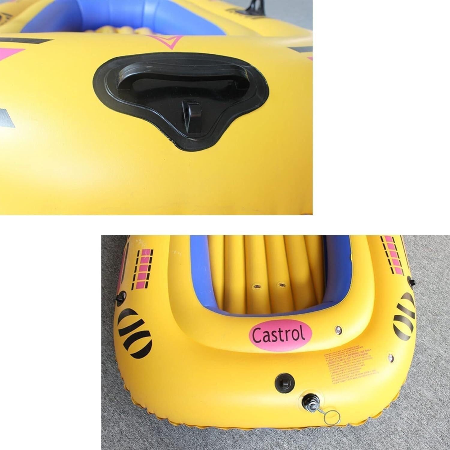 Inflatable Boat, Padded Inflatable Raft for Adults and Children, 2 Person Inflatable Fishing Boat,