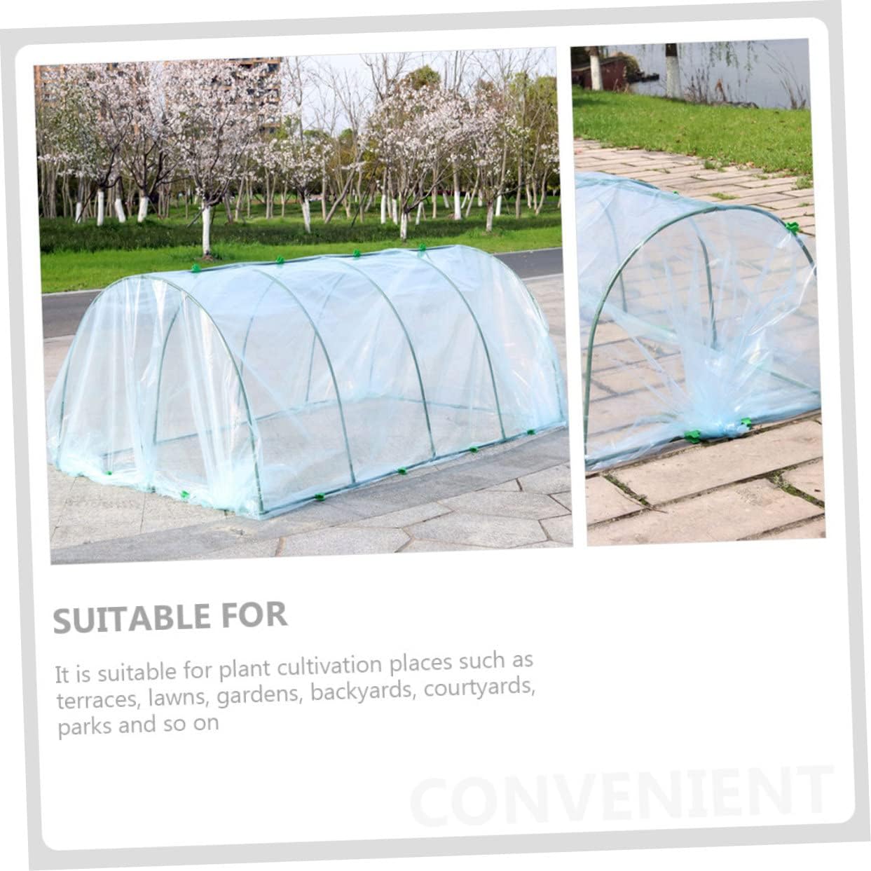 Greenhouse Plant Rain Shelter DIY Garden Flower Shelter with PE Cover Solid Steel Frame for Vegetables Use