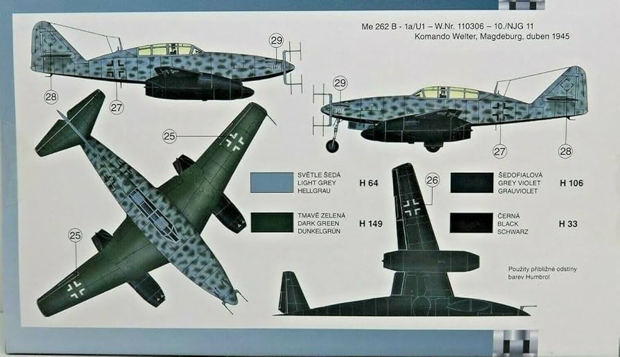 (未使用･未開封品)　ハセガワ 1/72 ドイツ空軍 メッサーシュミットMe262V056 &amp;Me262B-1a/U1 夜間戦闘機 プラモデル 02236 qdkdu57 ハセガワ 1/72 メッサーシュミットMe262B-1a/U1(第11夜間戦闘