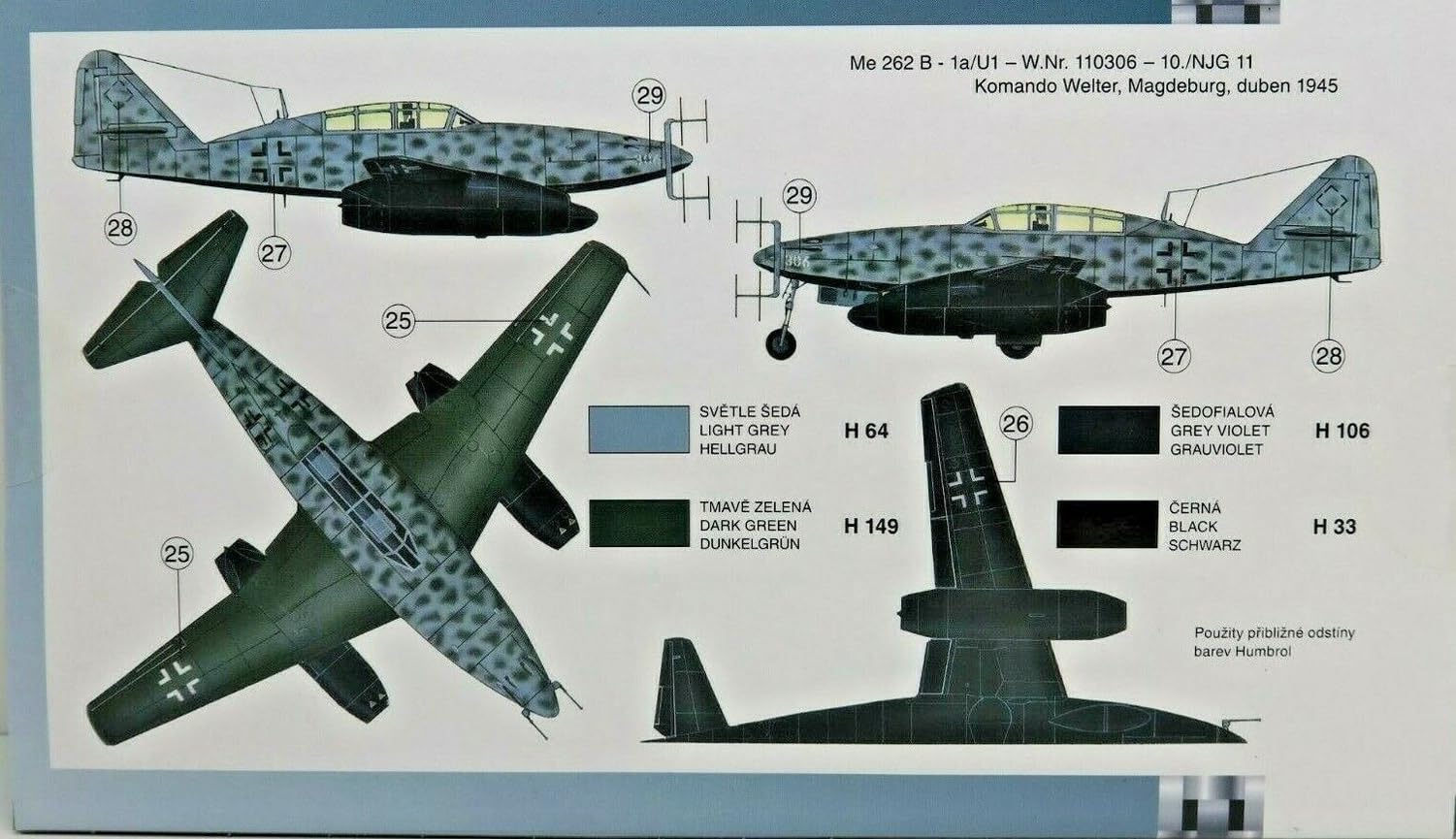 Amazon | セマー 1/72 ドイツ メッサーシュミット Me262B-1a/U1
