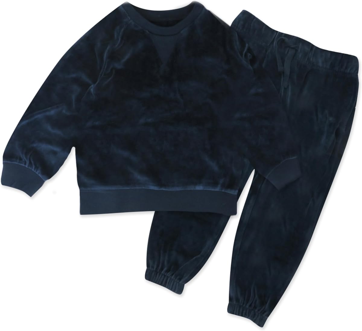 HonestBaby Baby Conjunto de sudadera y pantalón deportivo de terciopelo 100% algodón orgánico acogedor de 2 piezas