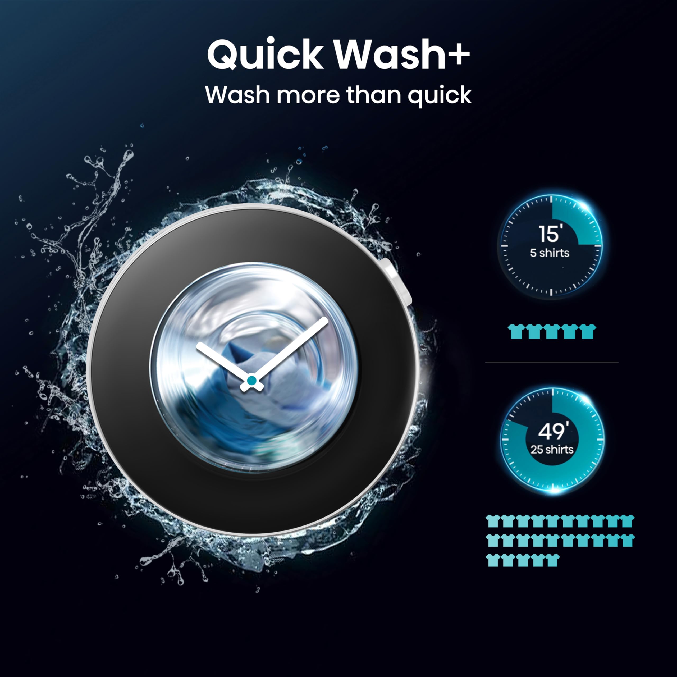 Hisense WD5S1045BW - Lavadora Secadora 2 en 1 con Vapor, Carga Frontal 10,5 Kg Lavado, 6 Kg de Secado, 1400 rpm, Motor Eficiente Inverter, Sistema Antibalanceo, Puerta XL, Serie 5S, Display LED