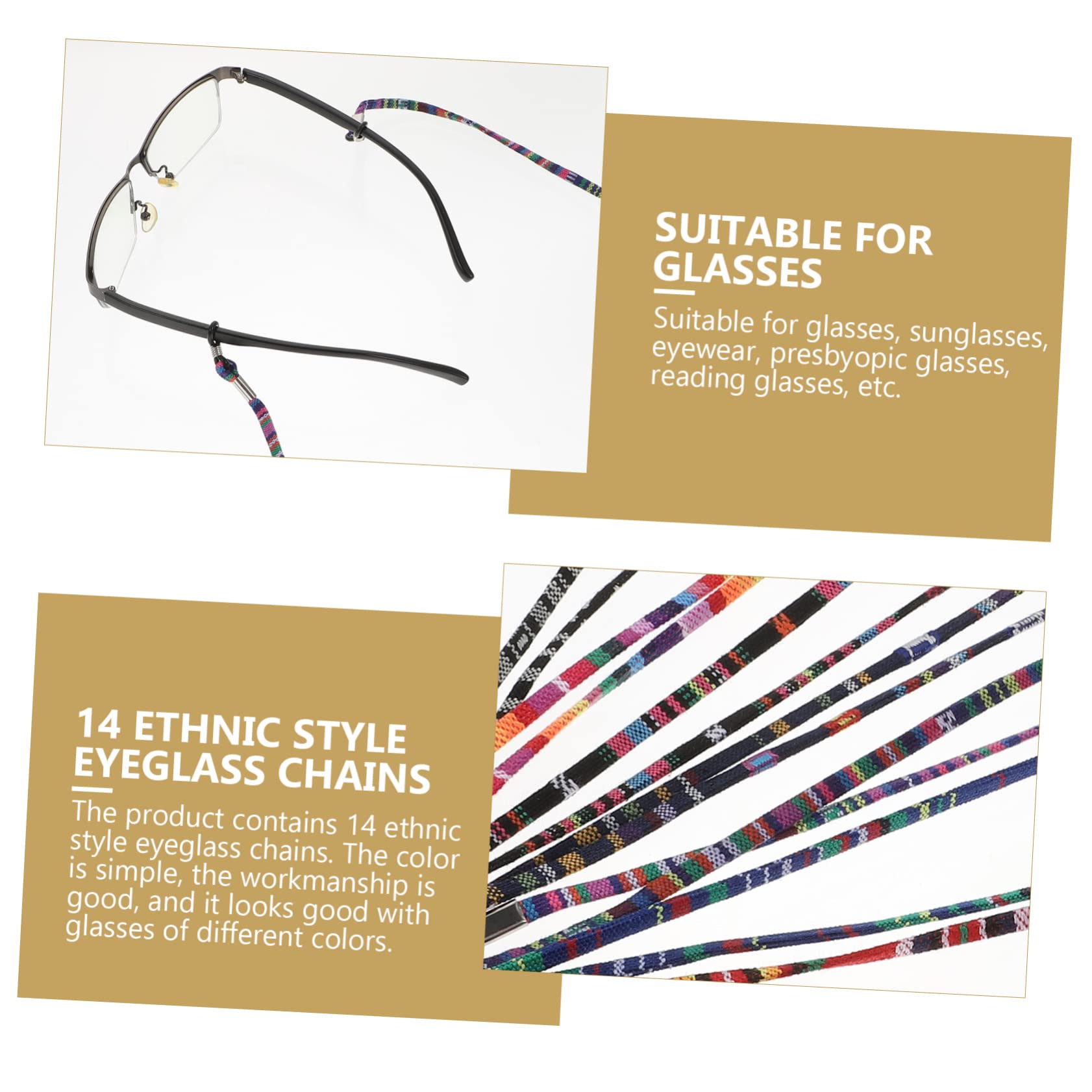 Brille Seil Hängende Kette Langlebige Seile Zum Aufhängen Von Brillen Brillenketten Zum Aufhängen Brillenkette Zum Aufhängen Glashaltekette Polyester Baumwolle 14st