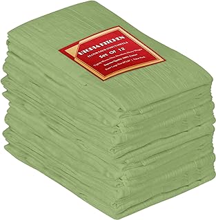 Utopia Kitchen Sage Green Flour Sack Towels [12 Pack - 28 x 28 Inch] 100...