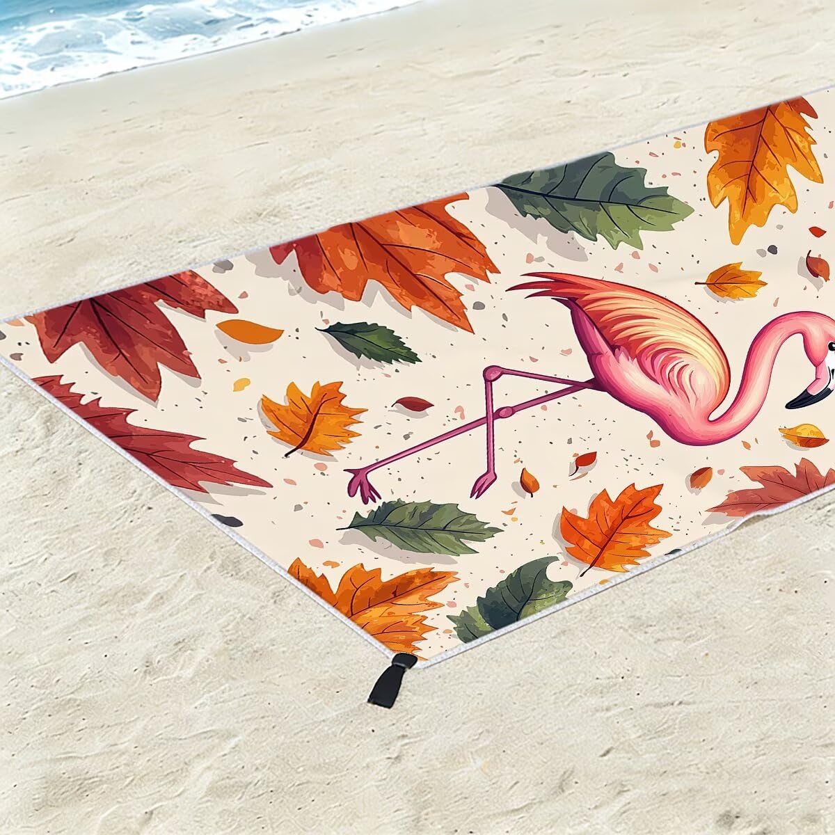 Telo Mare Microfibra, Telo Mare Grande 100x200cm 2 Pezzi, Asciugamano Palestra Donna Asciugatura Rapida, Antisabbia Asciugamano Microfibra, Leggero Asciugamani Palestra per Regalo (Autunno) -4412