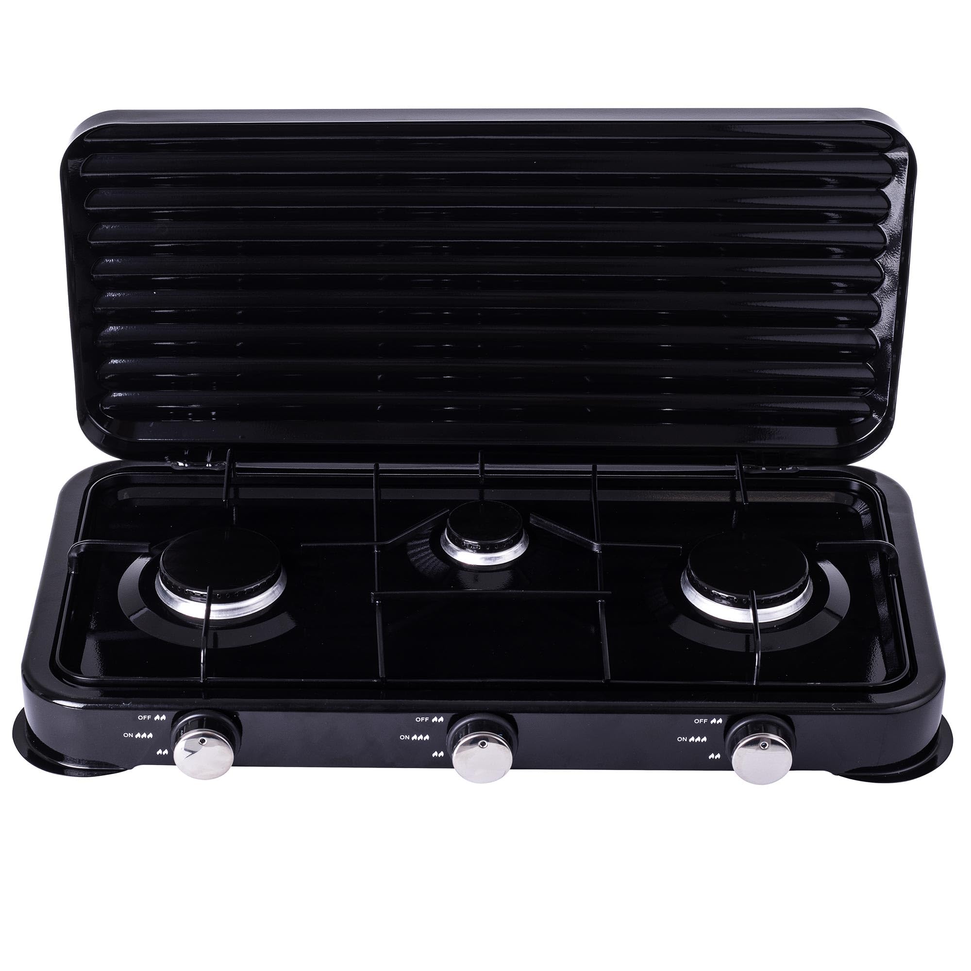 TC Technic Hornillo de gas de 3 fuegos para camping, cocina de gas, fogón de campo para turistas