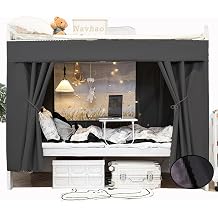 Navhao Thicken Privacy Bunk Bed Curtains Blackout Tent Bed Canopy Dustproof Breathable Bed Tent Curtain Shading Drapes for Bottom