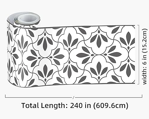 Vista 342 de FLFK Calcomanías de pared para despegar y pegar, para habitación de los niños, calcomanías de peces bajo el mar, 4 x 240 pulgadas (azul)